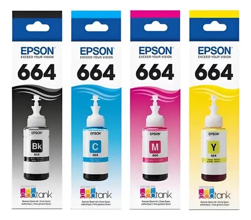 Tinta Epson 664 L110 120 L200 L210 L300 L355 L455 L555 L1300 Colores
