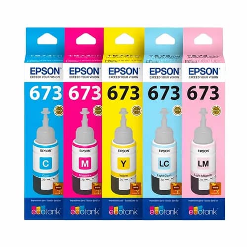 Tinta Epson T673, Pack De 5 Colores