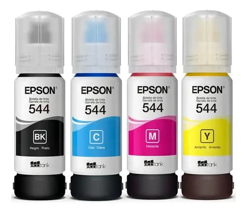 Kit Tinta Epson 544 X4 L3310 L3350 Negro Cian Magenta Amari Amarillo/cian/magenta/negro