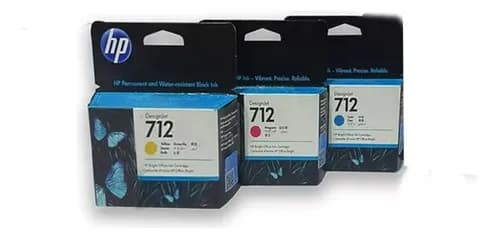 Kit 3 Cartuchos Tinta Para Hp 712 Colores