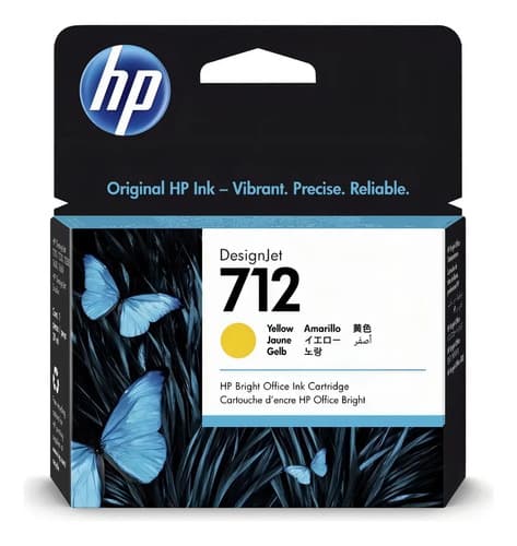 Cartucho Hp 712 Amarillo, 29ml