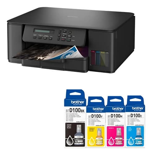 Impresora Multifunción Brother T530 + 4 Tinta Bt100 Original Negro
