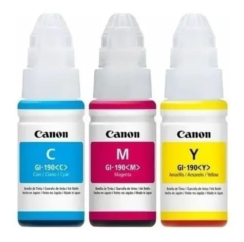 Kit De 3 Tintas De Color G-190 De Canon, Amarillo Y Magenta Colores