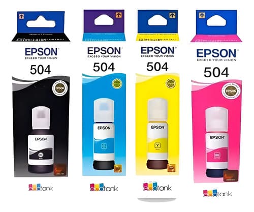 Combo Tinta Epson 504 Original L4160 L4260 6171 L6270 L14150 Amarillo/cian/magenta/negro