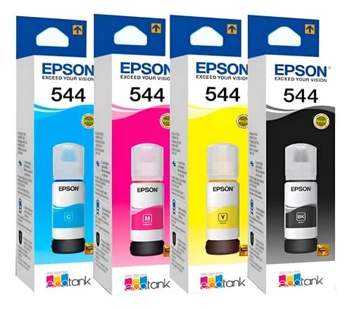 Tinta Epson T544 70 X4 Colores 544 L3110 L3150 Combo Colors
