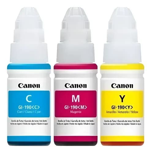Kit De 3 Tintas De Color G-190 De Canon, Amarillo Y Magenta Colores
