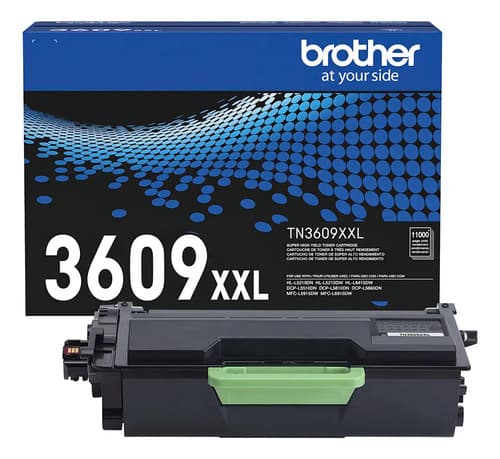Tóner Original Brother Tn 3609xxl Color Negro Súper Alto Rendimiento 11000 Páginas Al 5%