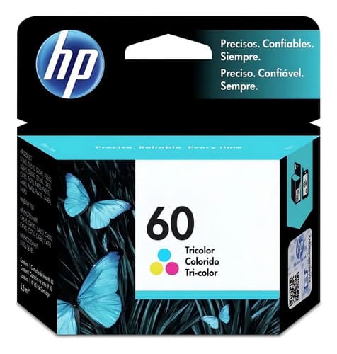 Cartucho De Tinta Hp 60 Tricolor (cc643wl) Para Hp Deskjet F4224, F4480, Photosmart D110a, C4780