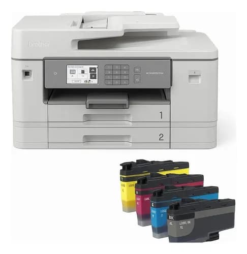 Impresora Brother Mfcj6955dw + 4 Cartuchos De Tintas Lc406xl Blanco